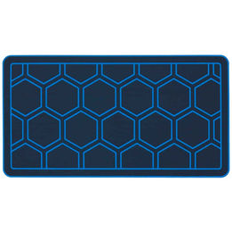 Hexagon (Charcoal Over Blue)